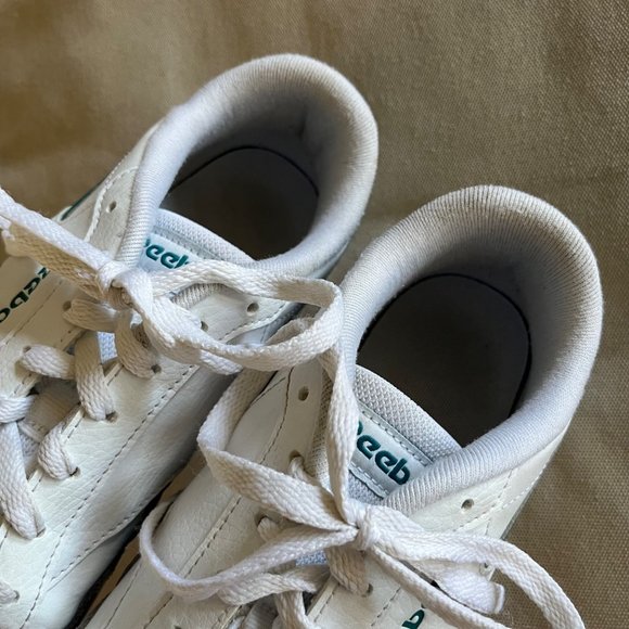 Reebok 9 Mens Royal Techque T Sneaker White Teal Green Leather Classic Shoes - Picture 10 of 10